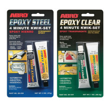 Abro Epoxy Steel & Clear 4 Minute Kwik-Set